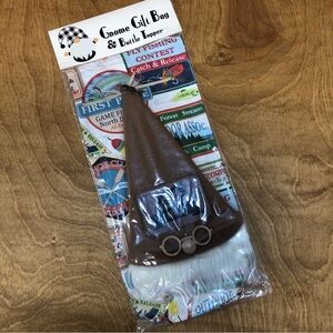 Gnome Gift Bag Bottle Topper Fishing Legend Wine Champion Outdoors Leather Boat